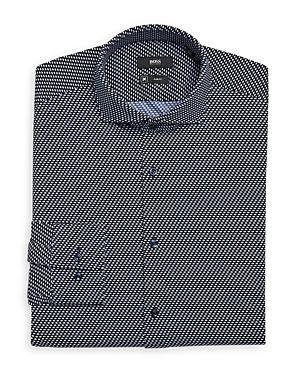 Boss Slim Fit Micro Pattern Stretch Shirt