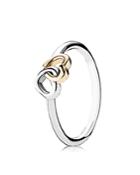 Pandora Ring - Sterling Silver & 14k Gold Heart To Heart