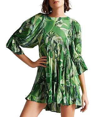 Ted Baker Lillon Leaf Print Swim Cover-up