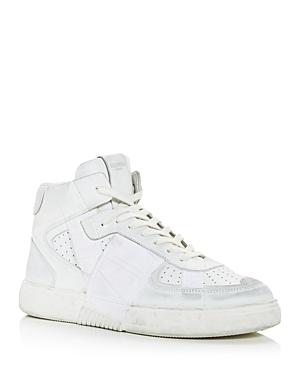 Valentino Garavani Men's Distressed Mid Top Sneakers
