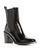 Belstaff Women's Aviland Patent Leather Block Heel Booties