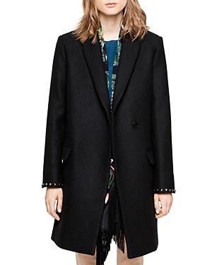 Zadig & Voltaire Marco Studded-cuff Coat