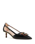 Gucci Women's Unia Leather Bamboo Effect Pumps