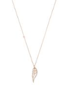 Own Your Story 14k Rose Gold Nature Pave Angel Wing Pendant Necklace, 18