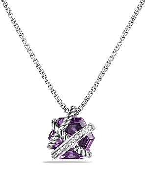 David Yurman Petite Cable Wrap Necklace With Amethyst And Diamonds