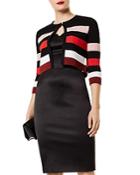 Karen Millen Striped Cropped Cardigan