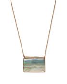 Annette Ferdinandsen Design 18k Yellow Gold Boulder Opal & Diamond Pave Pendant Necklace, 20