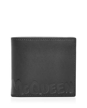 Alexander Mcqueen Graffiti Logo Leather Bifold Wallet