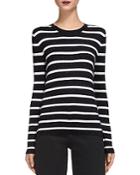 Whistles Annie Sparkle Striped Knit Top