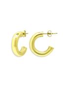 Aqua Huggie Hoop Earrings In 18k Gold Plated Sterling Silver - 100% Exclusive