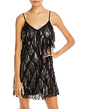 Aqua Sequin Fringe Mini Dress - 100% Exclusive