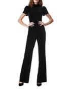 Alice And Olivia Jorah Wide Leg Velvet Jumpsuit