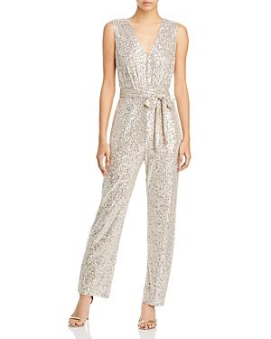 Aqua Sequined Sleeveless Jumpsuit - 100% Exclusive