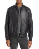Bally Leather Stripe Detail Bomber Jacket