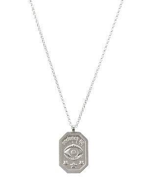 Dogeared Protect Me, Evil Eye Tablet Necklace, 18