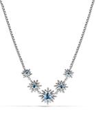 David Yurman Starburst Necklace With Blue Topaz