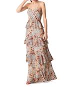 Whistles Anette Tiered Floral-print Gown