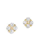 Bloomingdale's Diamond Cluster Stud Earrings In 14k White Gold, 0.55 Ct. T.w. - 100% Exclusive