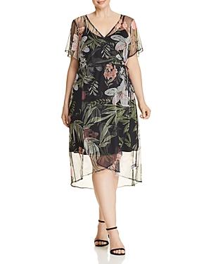 Estelle Amaryllis Floral Mesh Wrap Dress - 100% Exclusive