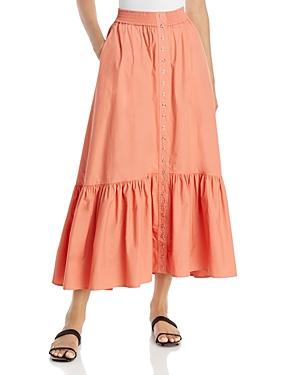 A.l.c. Jade Cotton Button Front Maxi Skirt