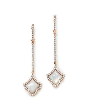 Roberto Coin 18k Rose Gold Diamond & Mother-of-pearl Art Deco Drop Earrings