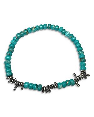 Link Up Turquoise Beaded Stretch Bracelet