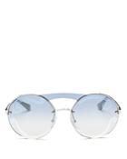 Prada Cinema Evolution Mirrored Round Sunglasses, 61mm