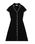 Sandro Laureene Contrast Topstitched Dress