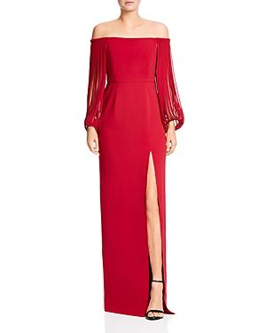 Halston Heritage Off-the-shoulder Gown