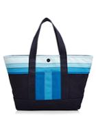 Tory Burch Small Striped T Canvas Tote