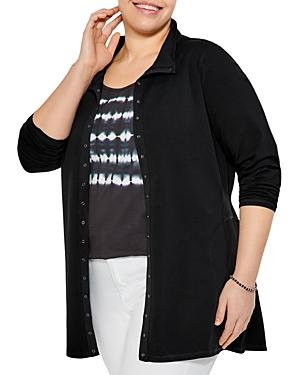 Nic And Zoe Plus Perfect Knit Snap Jacket