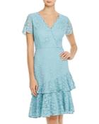 Adrianna Papell Felicity Flounced Lace Dress - 100% Exclusive