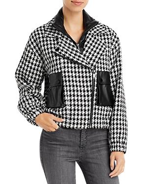 Karl Lagerfeld Paris Houndstooth Bomber Jacket