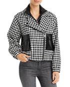 Karl Lagerfeld Paris Houndstooth Bomber Jacket