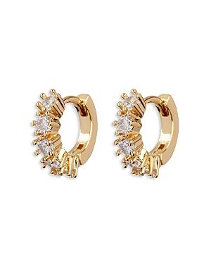 Luv Aj Diamond Bijoux Cubic Zirconia Huggie Hoop Earrings