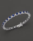 Sapphire And Diamond Bracelet In 14k White Gold - 100% Exclusive