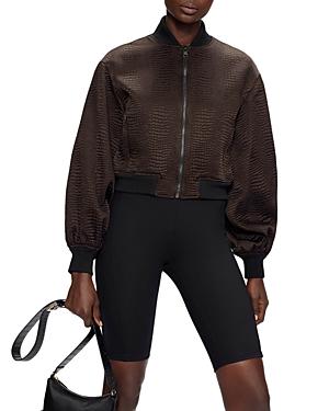 Ted Baker Baliey Jacquard Puff Sleeve Bomber Jacket