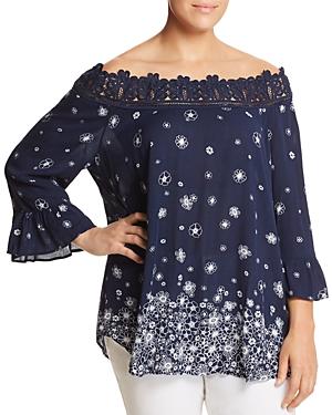 Estelle Daisy Fields Printed Off-the-shoulder Top