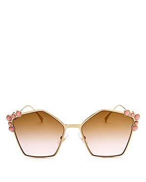 Fendi Embellished Square Sunglasses, 57mm