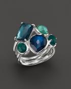 Ippolita Sterling Silver Rock Candy Wonderland Multi Stone Prong And Bezel Ring In Neptune