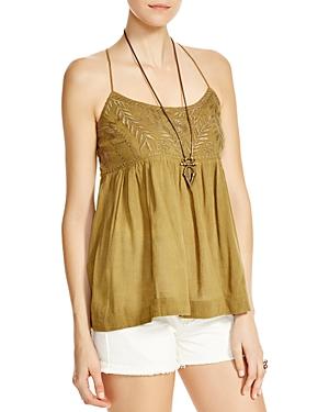 Free People Blackbird Embroidered Top