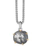 David Yurman Sterling Silver & 18k Yellow Gold Zodiac Gemini Amulet Enhancer