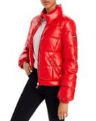 Guess Valetta Faux Leather Puffer Jacket