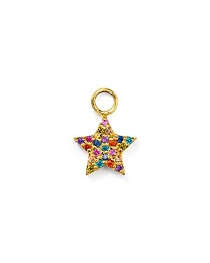 Aqua Rainbow Star Charm In Sterling Silver Or Yellow Gold-plated Sterling Silver - 100% Exclusive