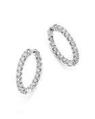 Bloomingdale's Diamond Inside Out Hoop Earrings In 14k White Gold, 5.4 Ct. T.w. - 100% Exclusive