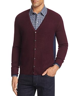 Zachary Prell Merino Wool Color-block Cardigan Sweater