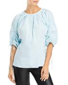 3.1 Phillip Lim Ruched Puff Sleeve Blouse