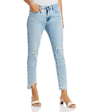Frame Le Garcon Slim Cropped Jeans In Bathe