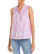 Aqua Floral Print Tassel Tie Top - 100% Exclusive