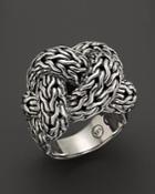 John Hardy Classic Chain Silver Large Braided Ring